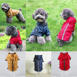Maxbell Maxbell Reflective Fleece Lined Raincoat Jacket Poncho for Small Dog Pet Clothes M Red