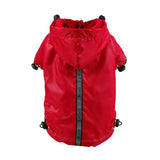 Maxbell Maxbell Reflective Fleece Lined Raincoat Jacket Poncho for Small Dog Pet Clothes M Red