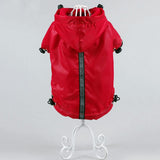 Maxbell Reflective Fleece Lined Raincoat Jacket Poncho for Small Dog Pet Clothes M Red