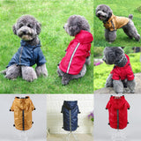 Maxbell Maxbell Reflective Fleece Lined Raincoat Jacket Poncho for Small Dog Pet Clothes M Red