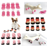 Maxbell Maxbell Set 4 Waterproof Pet Dog Socks Puppy Anti-slip Boots Paw Protection 001 - XL