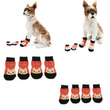 Maxbell Maxbell Set 4 Waterproof Pet Dog Socks Puppy Anti-slip Boots Paw Protection 002 - M