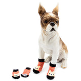 Maxbell Maxbell Set 4 Waterproof Pet Dog Socks Puppy Anti-slip Boots Paw Protection 002 - XL