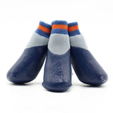 Maxbell Maxbell 4pcs Waterproof Pet Dog Socks Puppy Anti-slip Boots Paw Protection Blue - M