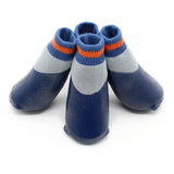 Maxbell Maxbell 4pcs Waterproof Pet Dog Socks Puppy Anti-slip Boots Paw Protection Blue - M