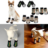 Maxbell Maxbell 4Pcs Pet Puppy Dog Socks Cotton Anti Slip Knitted Warm Socks S