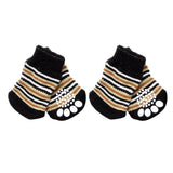 Maxbell Maxbell 4Pcs Pet Puppy Dog Socks Cotton Anti Slip Knitted Warm Socks S
