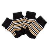Maxbell Maxbell 4Pcs Pet Puppy Dog Socks Cotton Anti Slip Knitted Warm Socks S