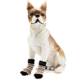 Maxbell Maxbell 4Pcs Pet Puppy Dog Socks Cotton Anti Slip Knitted Warm Socks M