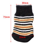 Maxbell Maxbell 4Pcs Pet Puppy Dog Socks Cotton Anti Slip Knitted Warm Socks M