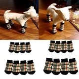 Maxbell Maxbell 4Pcs Pet Dog Socks Anti Slip Knit Weave Cat Puppy Indoor Bottom Sock S