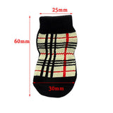 Maxbell Maxbell 4Pcs Pet Dog Socks Anti Slip Knit Weave Cat Puppy Indoor Bottom Sock S