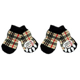 Maxbell Maxbell 4Pcs Pet Dog Socks Anti Slip Knit Weave Cat Puppy Indoor Bottom Sock S
