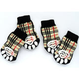 Maxbell Maxbell 4Pcs Pet Dog Socks Anti Slip Knit Weave Cat Puppy Indoor Bottom Sock S