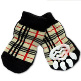Maxbell Maxbell 4Pcs Pet Dog Socks Anti Slip Knit Weave Cat Puppy Indoor Bottom Sock S