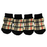 Maxbell Maxbell 4Pcs Pet Dog Socks Anti Slip Knit Weave Cat Puppy Indoor Bottom Sock L