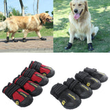 Maxbell Maxbell 4-Pack Pet Dog Waterproof Rain Shoes Snow Boots with Rugged Sole S Black