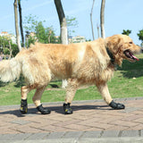 Maxbell Maxbell 4-Pack Pet Dog Waterproof Rain Shoes Snow Boots with Rugged Sole S Black