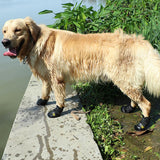 Maxbell Maxbell 4-Pack Pet Dog Waterproof Rain Shoes Snow Boots with Rugged Sole S Black