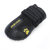 Maxbell Maxbell 4-Pack Pet Dog Waterproof Rain Shoes Snow Boots with Rugged Sole S Black