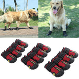 Maxbell Maxbell 4-Pack Pet Dog Waterproof Rain Shoes Snow Boots with Rugged Sole S Black