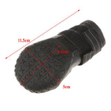 Maxbell Maxbell 4-Pack Pet Dog Waterproof Rain Shoes Snow Boots with Rugged Sole S Black