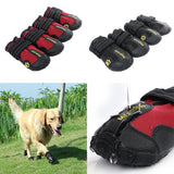 Maxbell Maxbell 4-Pack Pet Dog Waterproof Rain Shoes Snow Boots with Rugged Sole S Black