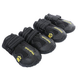 Maxbell Maxbell 4-Pack Pet Dog Waterproof Rain Shoes Snow Boots with Rugged Sole S Black