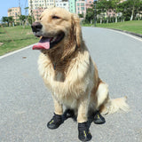 Maxbell Maxbell 4-Pack Pet Dog Waterproof Rain Shoes Snow Boots with Rugged Sole S Black