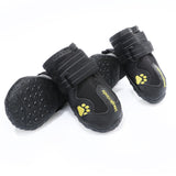 Maxbell Maxbell 4-Pack Pet Dog Waterproof Rain Shoes Snow Boots with Rugged Sole S Black