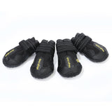 Maxbell Maxbell 4-Pack Pet Dog Waterproof Rain Shoes Snow Boots with Rugged Sole S Black