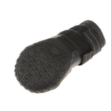 Maxbell Maxbell 4-Pack Pet Dog Waterproof Rain Shoes Snow Boots with Rugged Sole S Black
