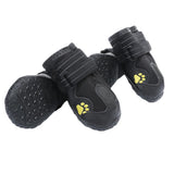 Maxbell Maxbell 4-Pack Pet Dog Waterproof Rain Shoes Snow Boots with Rugged Sole M Black