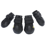 Maxbell Maxbell 4-Pack Pet Dog Waterproof Rain Shoes Snow Boots with Rugged Sole M Black