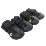 Maxbell Maxbell 4-Pack Pet Dog Waterproof Rain Shoes Snow Boots with Rugged Sole M Black