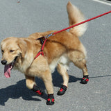 Maxbell Maxbell 4-Pack Pet Dog Waterproof Rain Shoes Snow Boots with Rugged Sole S Red