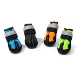 Maxbell Maxbell 4-Pack Pet Dog Reflective Rain Shoes Snow Boots Rubber Rugged Sole L Green