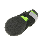 Maxbell Maxbell 4-Pack Pet Dog Reflective Rain Shoes Snow Boots Rubber Rugged Sole L Green