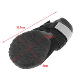Maxbell Maxbell 4-Pack Pet Dog Reflective Rain Shoes Snow Boots Rubber Rugged Sole S Orange