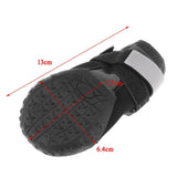 Maxbell Maxbell 4-Pack Pet Dog Reflective Rain Shoes Snow Boots Rubber Rugged Sole M Orange