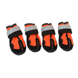 Maxbell Maxbell 4-Pack Pet Dog Reflective Rain Shoes Snow Boots Rubber Rugged Sole M Orange