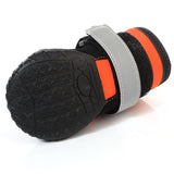 Maxbell Maxbell 4-Pack Pet Dog Reflective Rain Shoes Snow Boots Rubber Rugged Sole M Orange