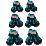 Maxbell Maxbell 4-Pack Pet Dog Reflective Rain Shoes Snow Boots with Rubber Anti Skid Sole S Blue