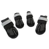 Maxbell Maxbell 4-Pack Pet Dog Reflective Rain Shoes Snow Boots Rubber Rugged Sole S Black