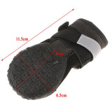 Maxbell Maxbell 4-Pack Pet Dog Reflective Rain Shoes Snow Boots Rubber Rugged Sole S Black