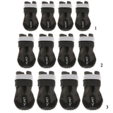 Maxbell Maxbell 4-Pack Pet Dog Reflective Rain Shoes Snow Boots Rubber Rugged Sole S Black