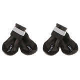 Maxbell Maxbell 4-Pack Pet Dog Reflective Rain Shoes Snow Boots Rubber Rugged Sole S Black