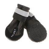 Maxbell Maxbell 4-Pack Pet Dog Reflective Rain Shoes Snow Boots Rubber Rugged Sole S Black