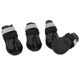Maxbell Maxbell 4-Pack Pet Dog Reflective Rain Shoes Snow Boots Rubber Rugged Sole L Black