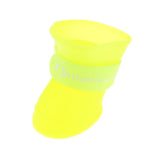 Maxbell Maxbell 4 Waterproof Dog Puppy Cat Rubber Pet Rain Boots Anti-Slip Shoes  Yellow_L